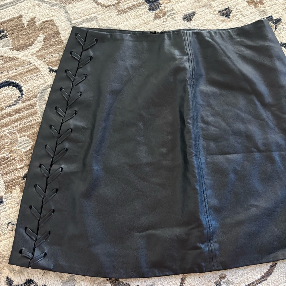 Black Leather Mini Skirt